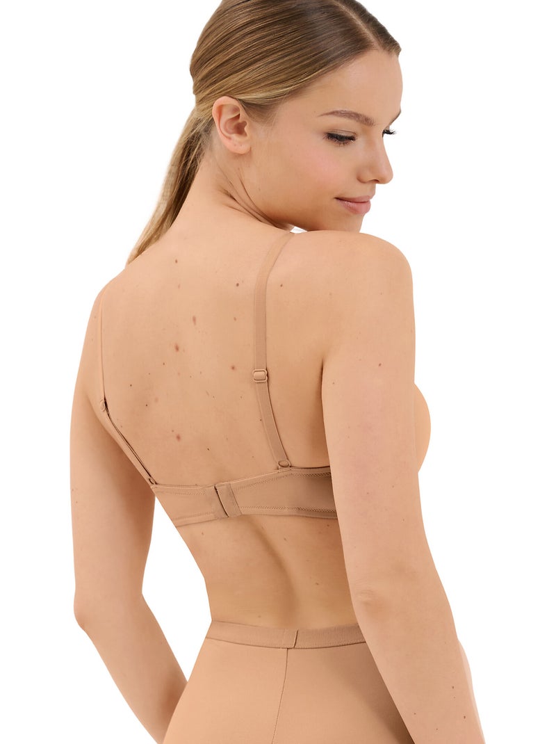 Soutien-gorge push-up sans armatures Maya Beige - Kiabi