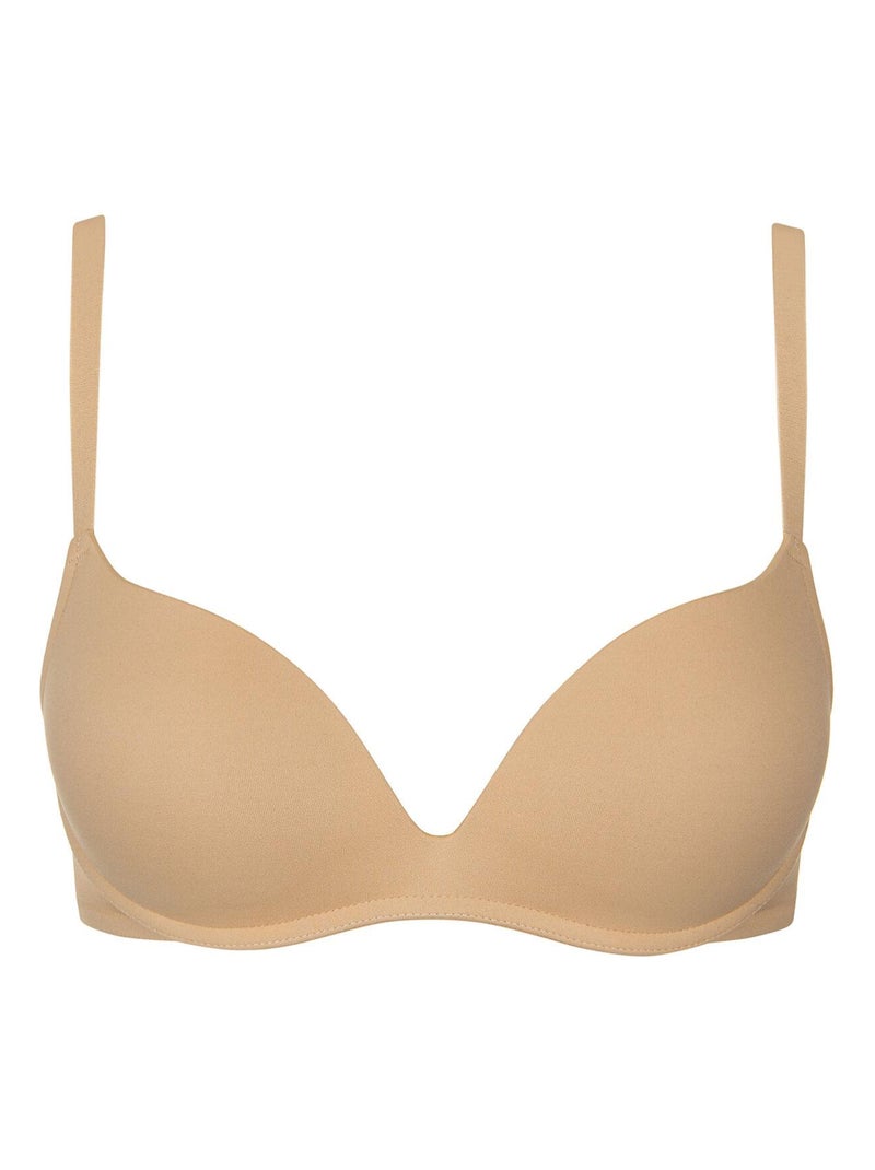 Soutien-gorge push-up sans armatures Maya Beige - Kiabi
