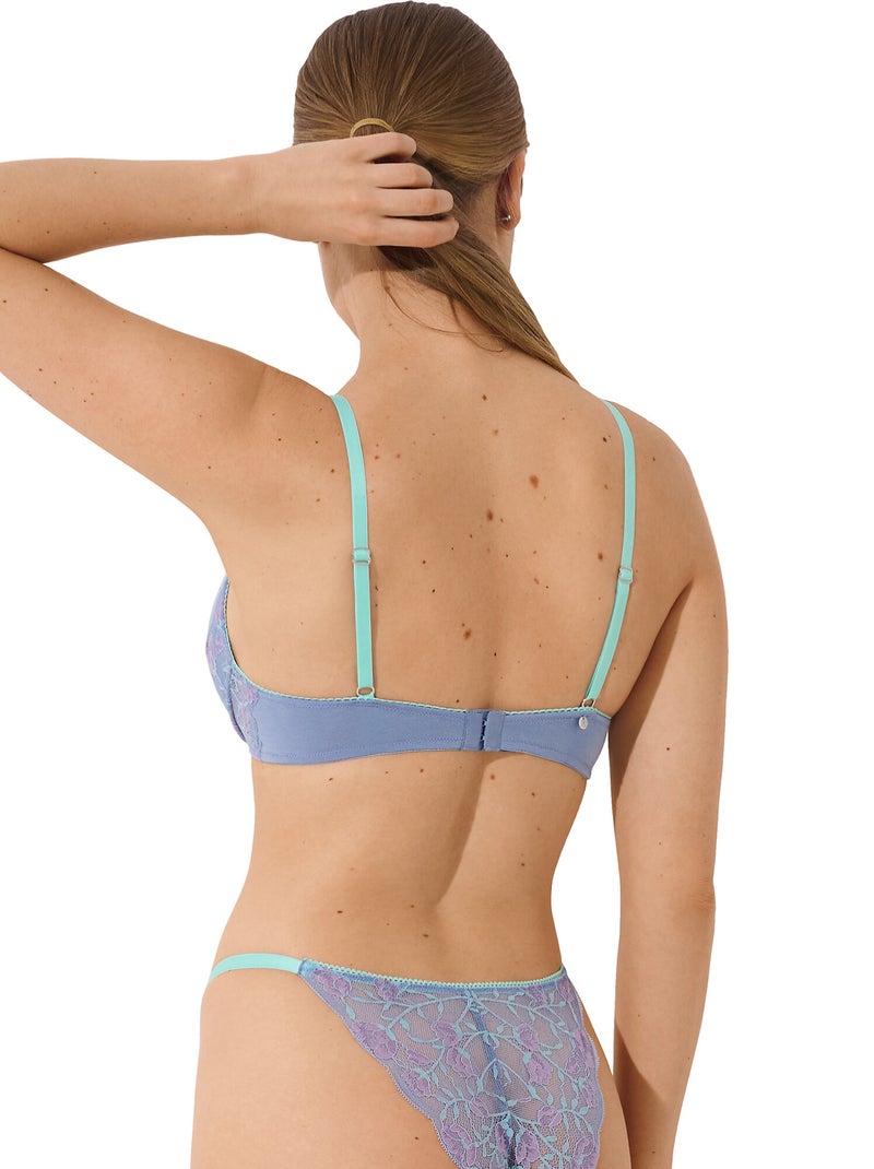 Soutien-gorge push-up sans armatures RAINBOW Bleu - Kiabi