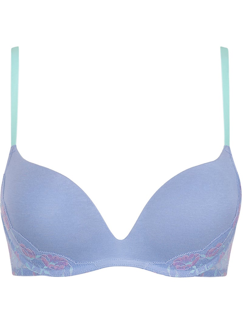 Soutien-gorge push-up sans armatures RAINBOW Bleu - Kiabi