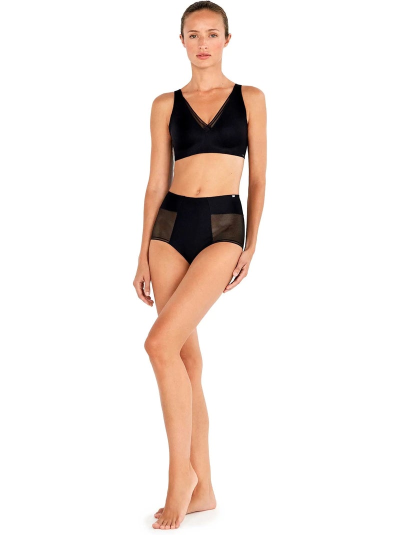 Soutien-gorge réducteur sans armatures Noir - Kiabi