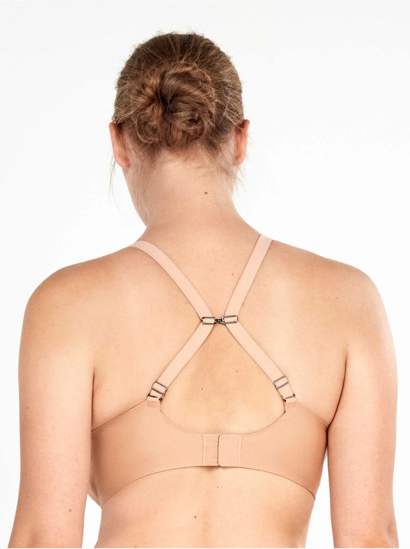 Soutien-gorge réducteur sans armatures Rose - Kiabi