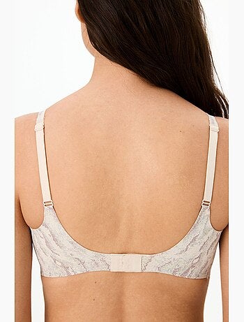 Soutien-gorge rembourré fit decolette à imprimé serpent, invisible penti