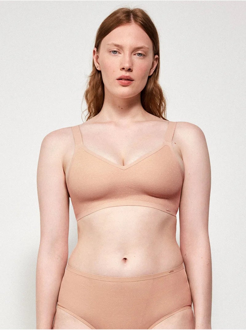 Soutien-gorge sans armature à capacité avec mousse amovible Rose - Kiabi
