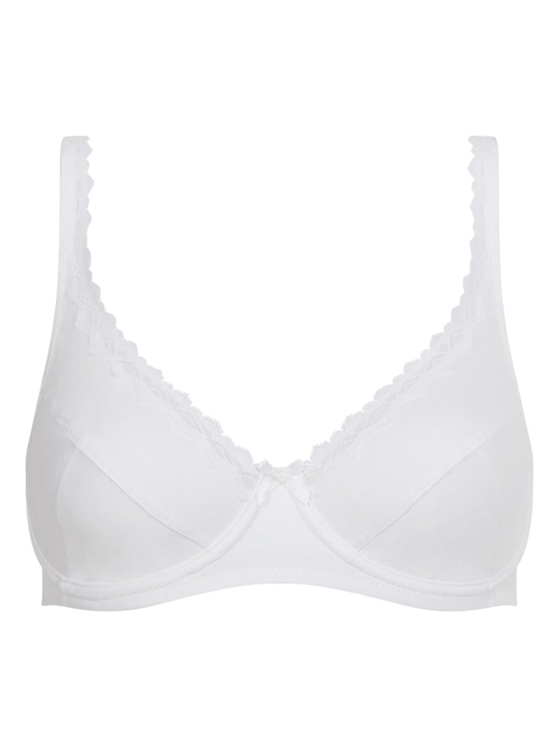 Soutien-gorge Sans Armature Ecodim Maintien Blanc - Kiabi