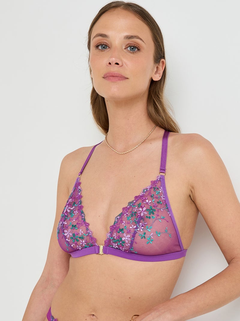 Soutien-gorge sans armature Gala - RougeGorge Lingerie Violet - Kiabi