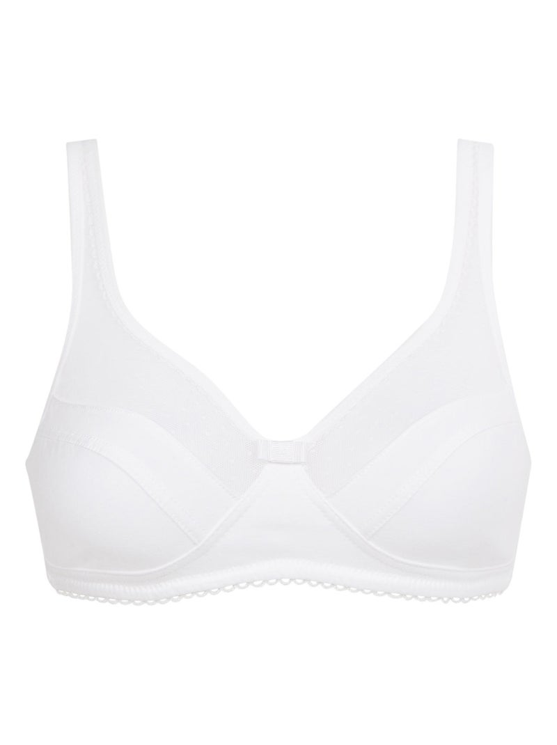 Soutien-gorge sans armature Generous Coton Bio Blanc - Kiabi