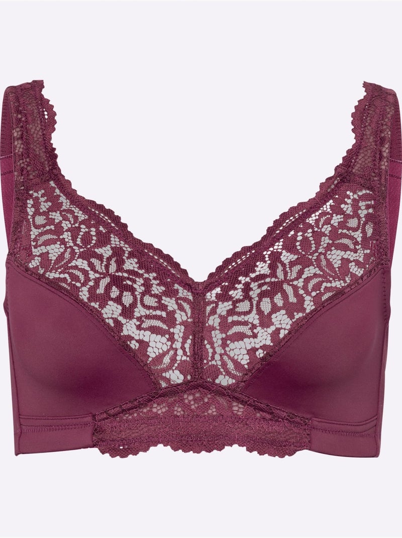 Soutien-gorge Sans Armatures - Moda Vilona Bordeaux - Kiabi