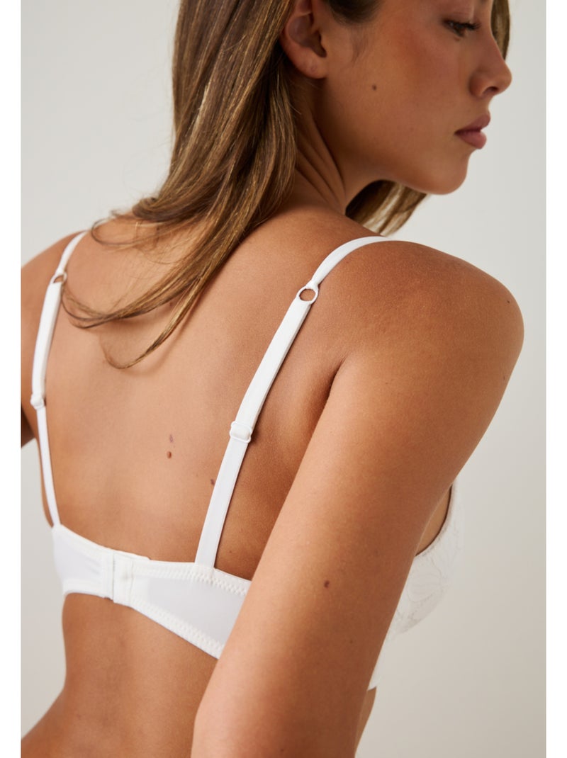 Soutien-gorge sans armatures à coques Edwige Blanc - Kiabi