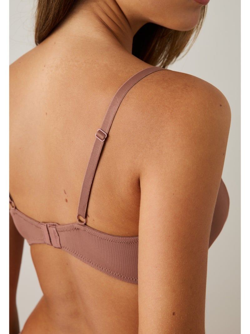Soutien-gorge sans armatures à coques eleonor Marron - Kiabi