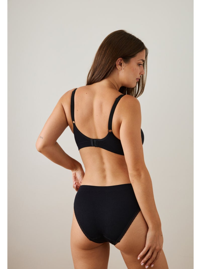 Soutien-gorge sans armatures à coques Evane Noir - Kiabi
