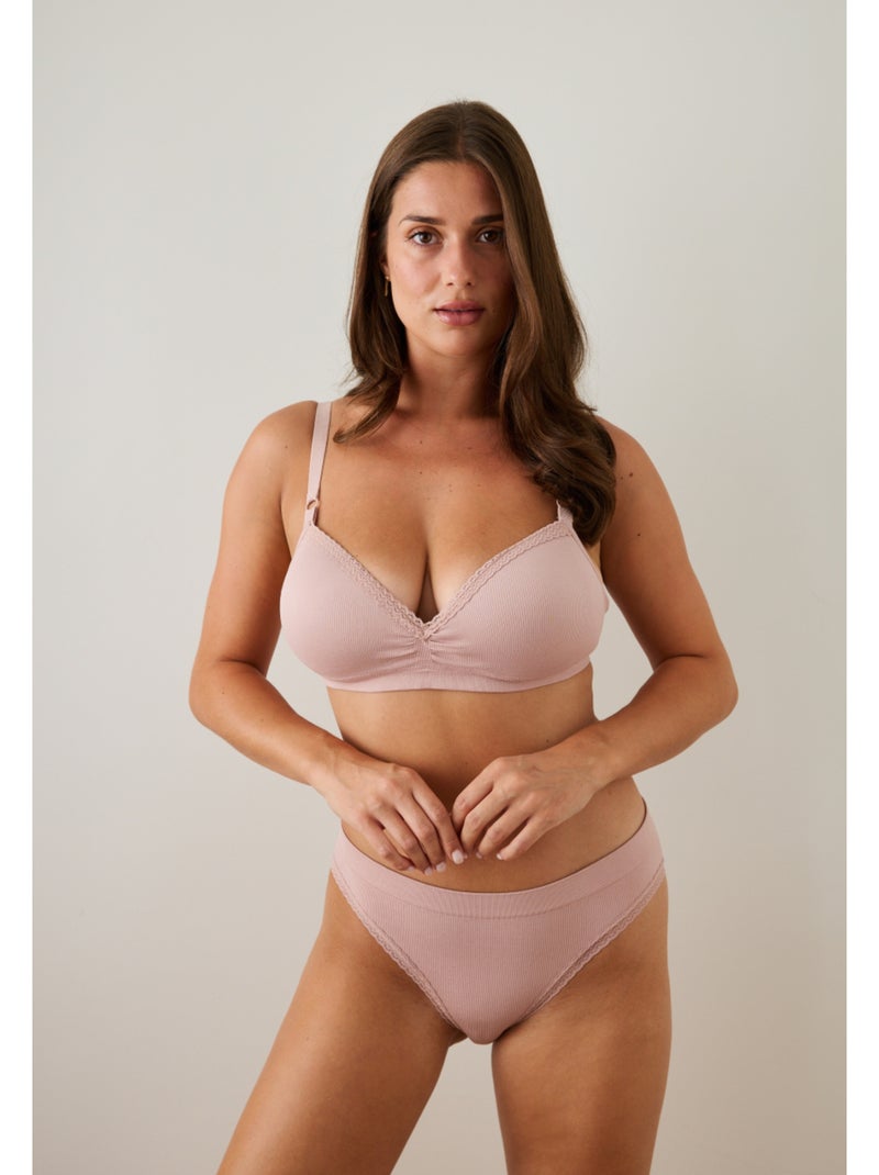Soutien-gorge sans armatures à coques Evane Rose - Kiabi