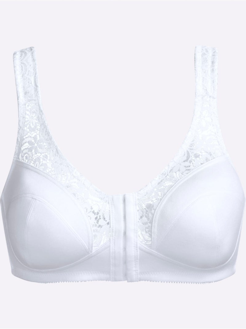 Soutien-gorge Sans Armatures à Fermeture Devant - Witt Blanc - Kiabi