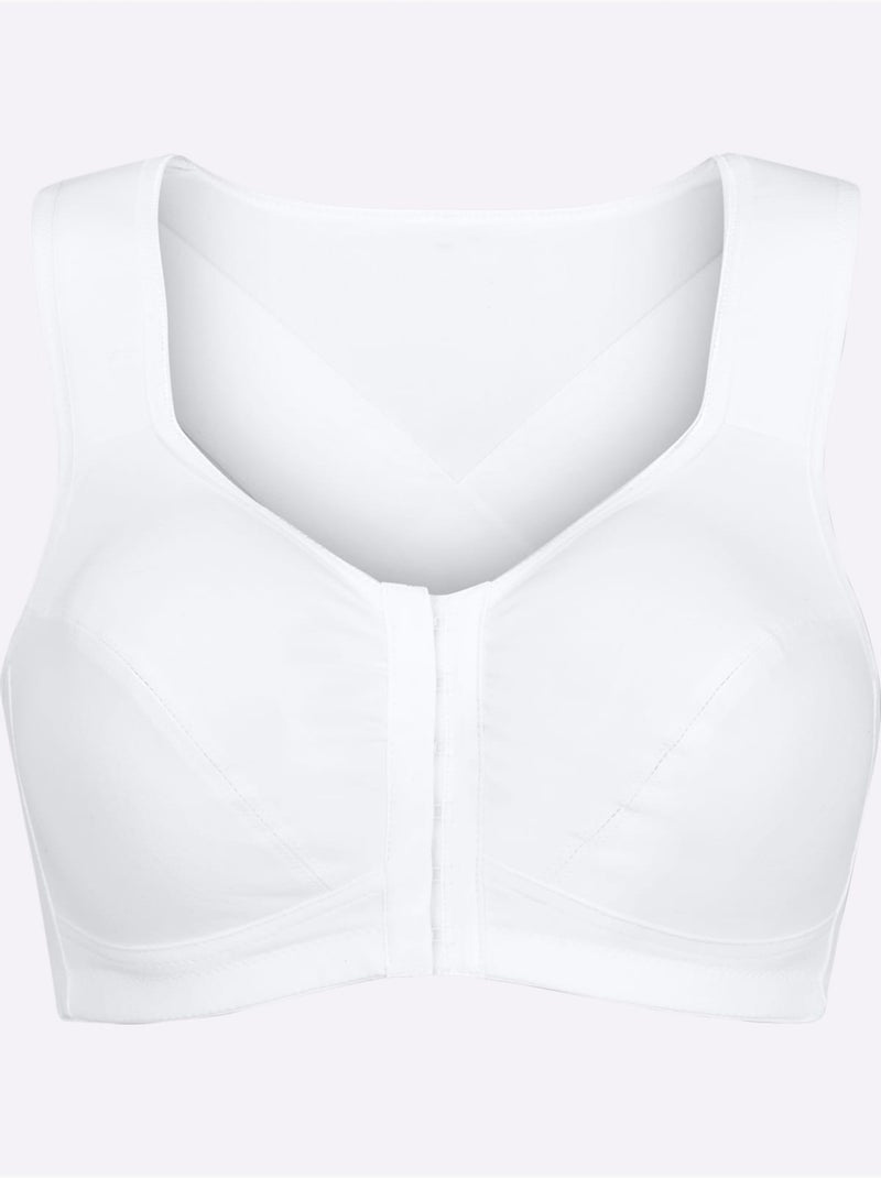 Soutien-gorge Sans Armatures à Fermeture Devant - Witt Blanc - Kiabi