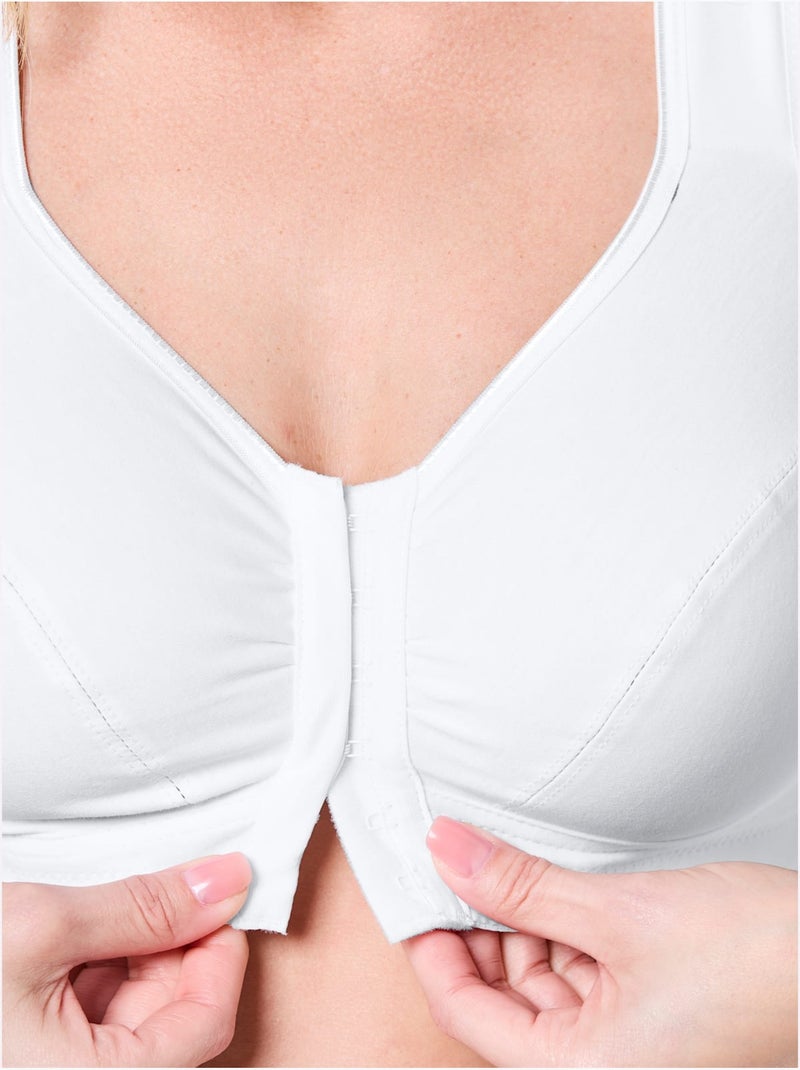 Soutien-gorge Sans Armatures à Fermeture Devant - Witt Blanc - Kiabi