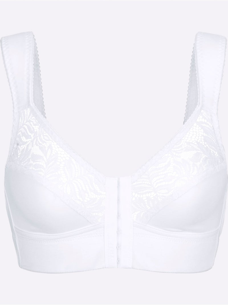Soutien-gorge Sans Armatures à Fermeture Devant - Witt Blanc - Kiabi