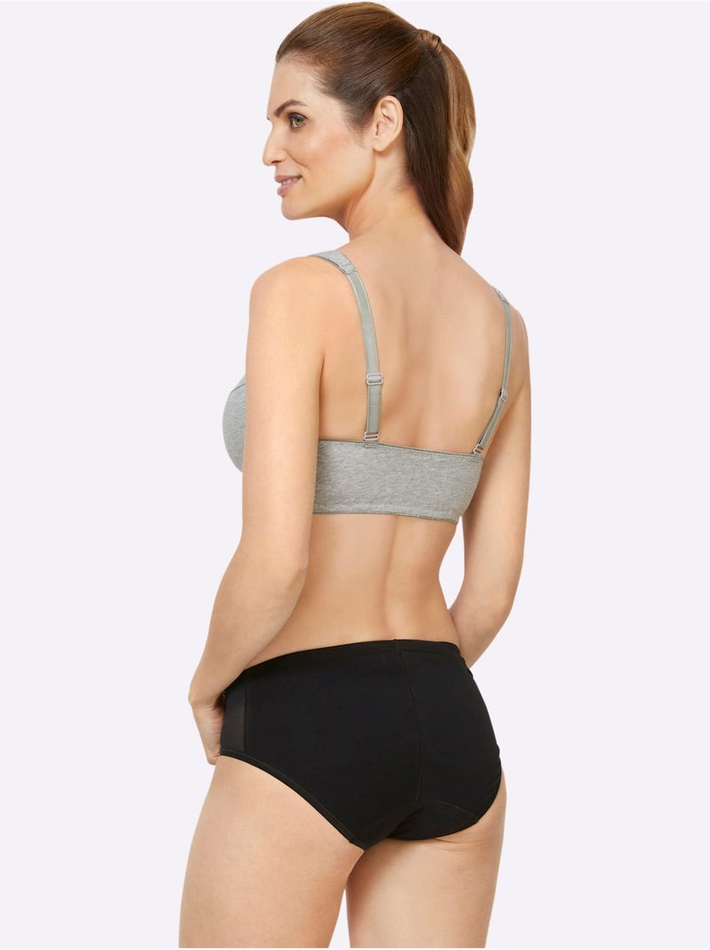 Soutien-gorge Sans Armatures à Fermeture Devant - Witt Gris chiné - Kiabi