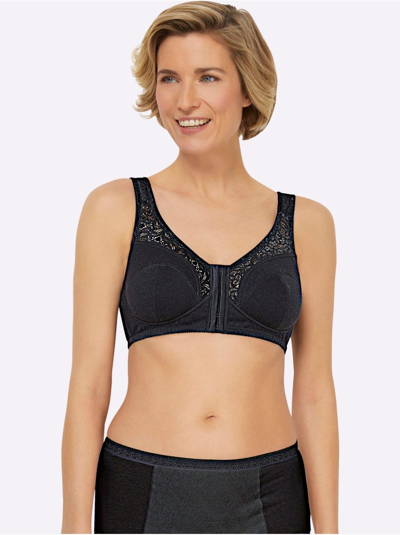 Soutien-gorge Sans Armatures à Fermeture Devant - Witt Noir - Kiabi