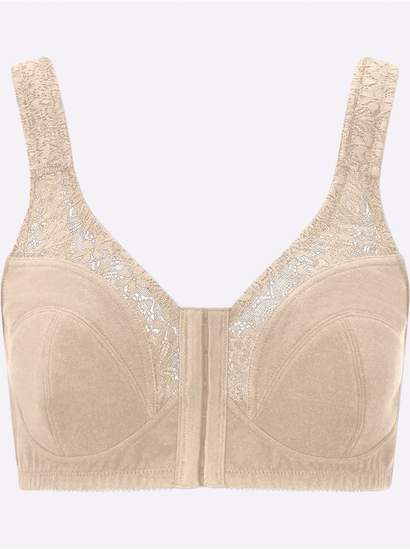 Soutien-gorge Sans Armatures à Fermeture Devant - Witt Poudre - Kiabi
