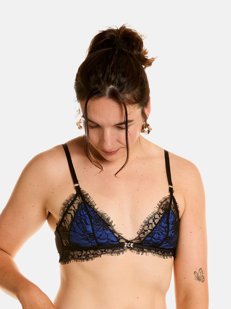 Soutien-gorge sans armatures ALCOVE - Pomm'Poire Noir - Kiabi