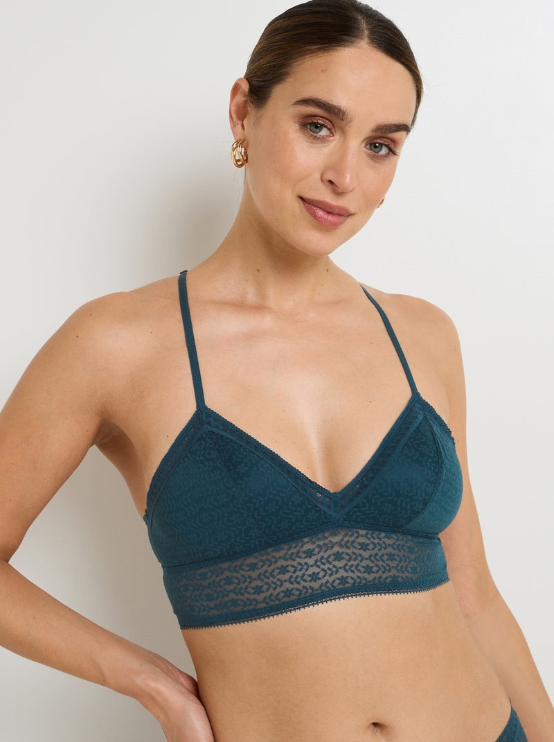 Soutien-gorge sans armatures ampli dentelle Ginger - RougeGorge Lingerie Bleu - Kiabi