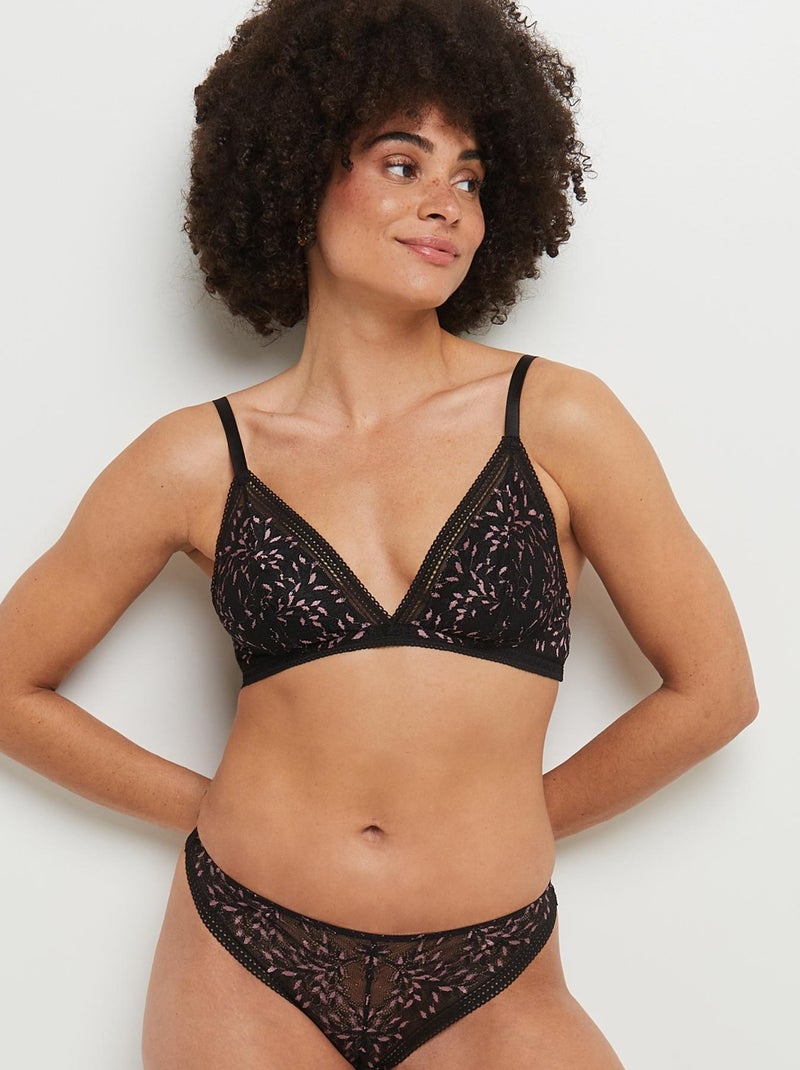 Soutien-gorge sans armatures Andrea - RougeGorge Lingerie Noir Multicolore - Kiabi