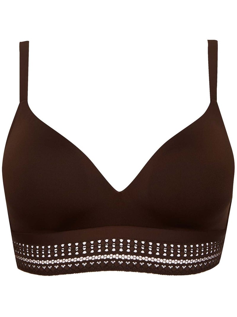 Soutien-gorge sans armatures ARTY GRAPHIK Marron chocolat - Kiabi