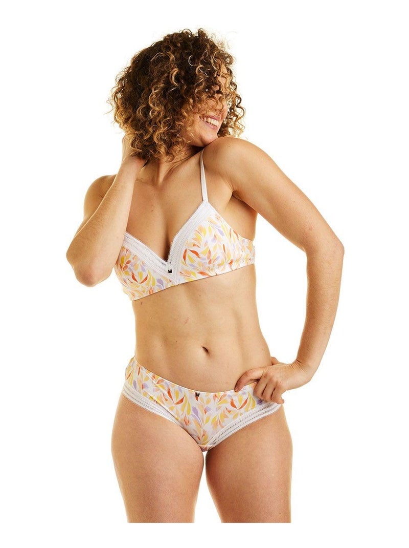 Soutien-gorge sans armatures coque souple PAMPA - Camille Cerf & Pomm'Poire Blanc - Kiabi