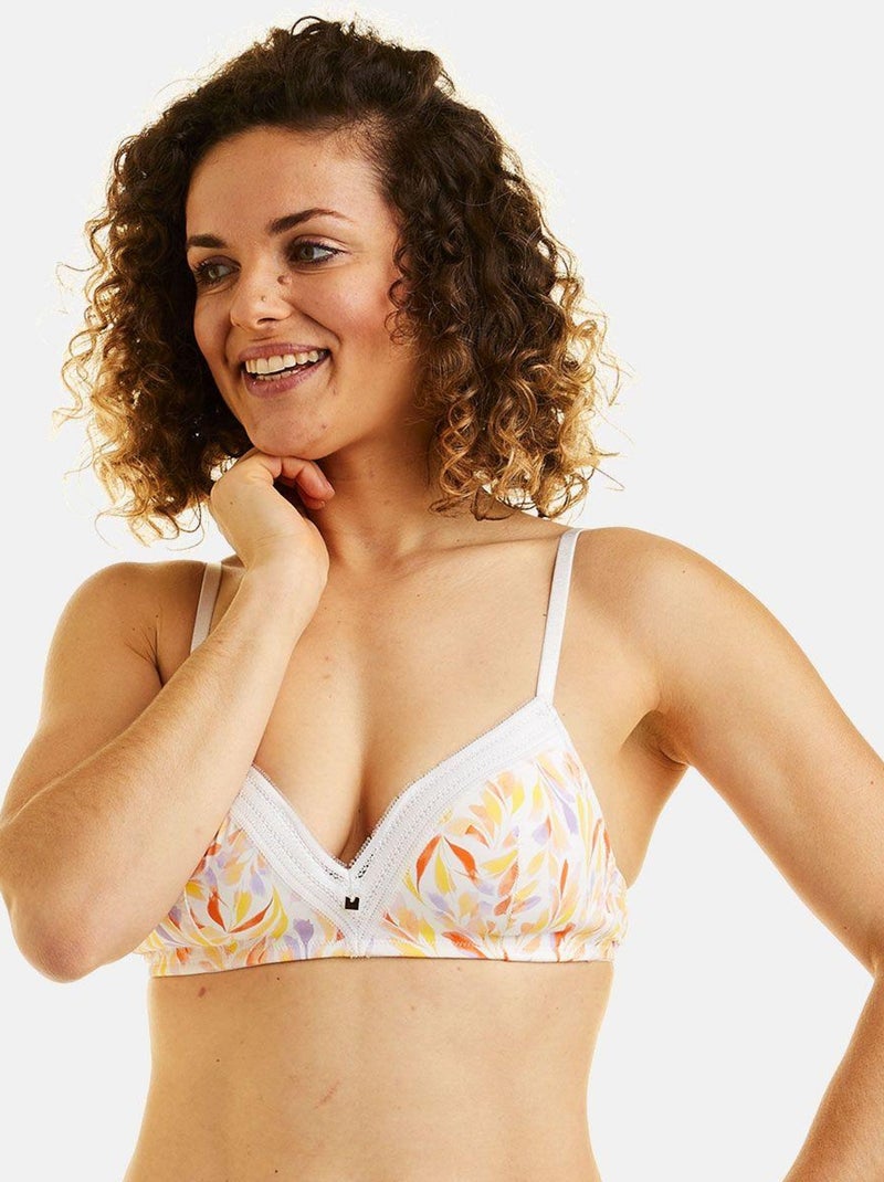 Soutien-gorge sans armatures coque souple PAMPA - Camille Cerf & Pomm'Poire Blanc - Kiabi