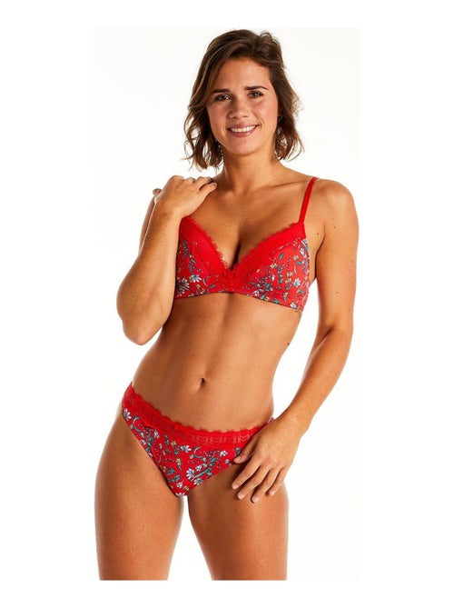 Soutien-gorge sans armatures coque souple ROUGE - Pomm'Poire - Kiabi