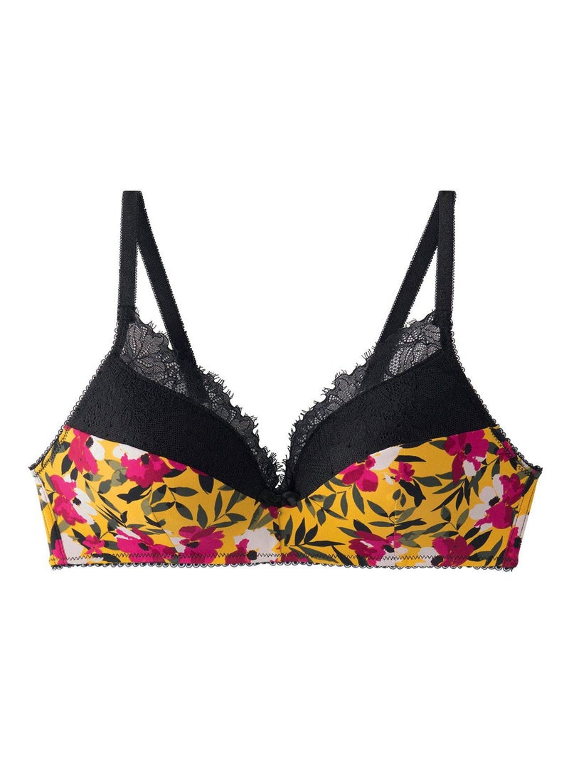 Soutien-gorge sans armatures coque souple SHAKER - Pomm'Poire Jaune - Kiabi