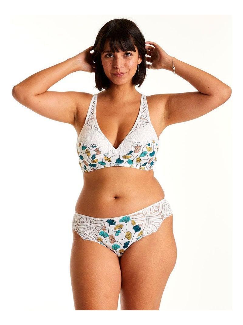 Soutien-gorge sans armatures coque souple TSATZIKI - Pomm'Poire Bleu - Kiabi