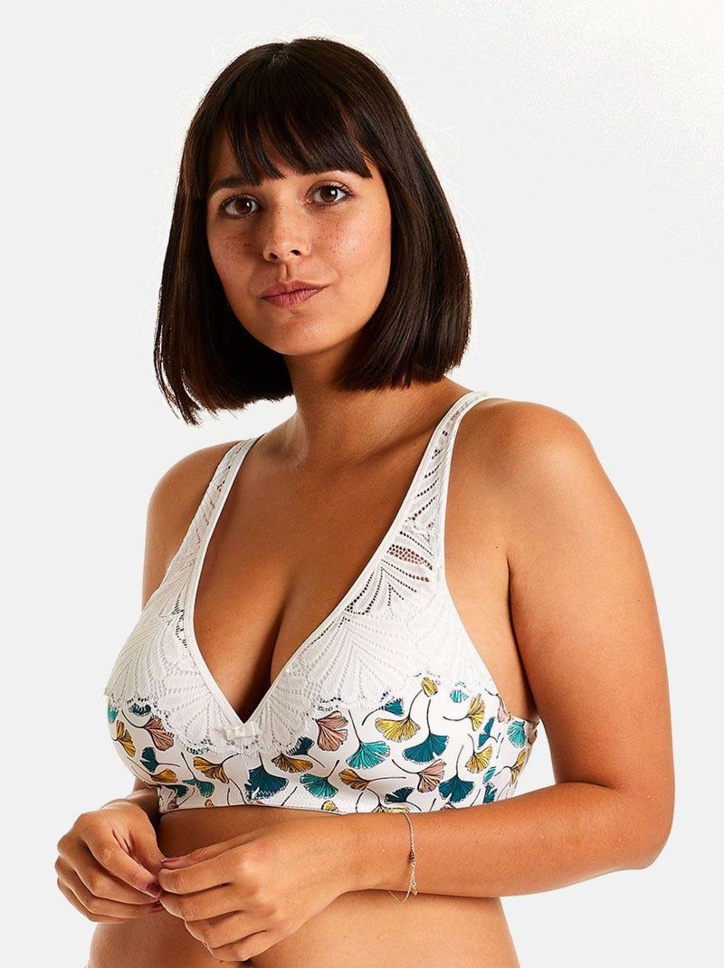 Soutien-gorge sans armatures coque souple TSATZIKI - Pomm'Poire Bleu - Kiabi