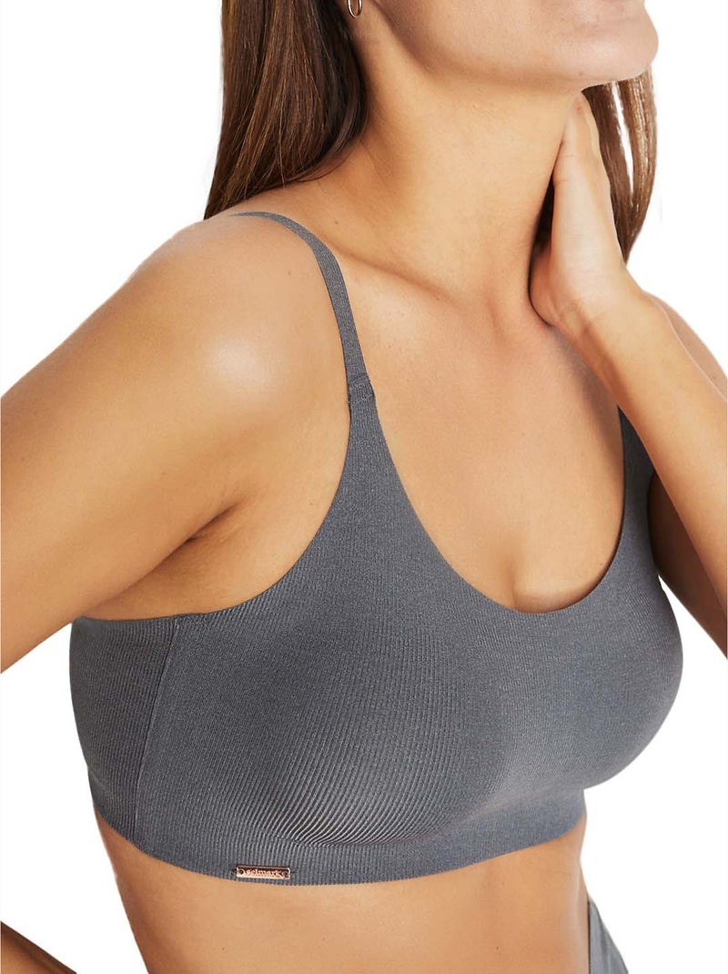 Soutien-gorge sans armatures coques amovibles One Gris - Kiabi