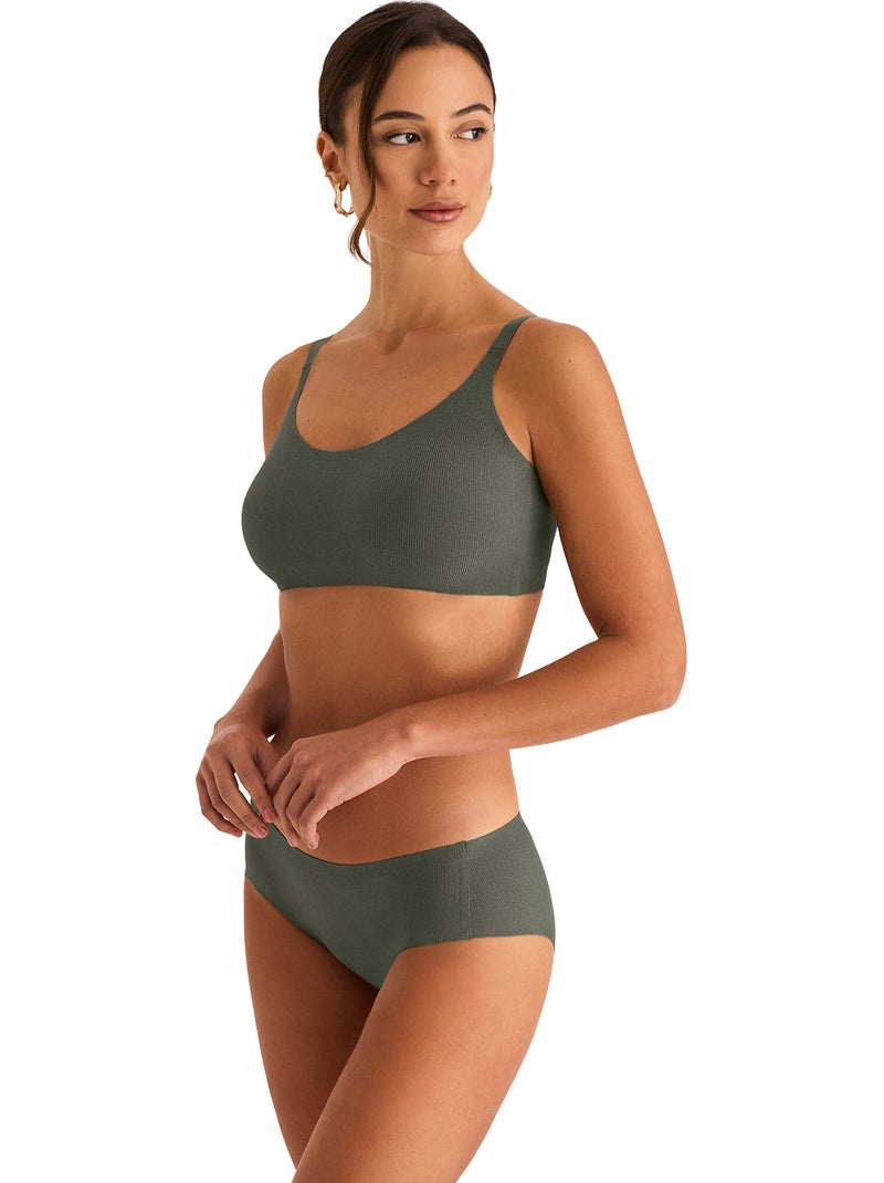 Soutien-gorge sans armatures coques amovibles ONE Kaki - Kiabi