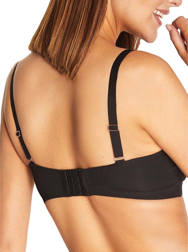 Soutien-gorge sans armatures coques amovibles One Noir - Kiabi