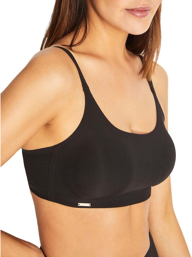 Soutien-gorge sans armatures coques amovibles One Noir - Kiabi