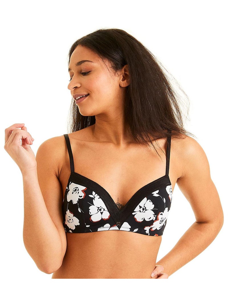 Soutien-gorge sans armatures coques souples COOKIE - Camille Cerf & Pomm'Poire Noir - Kiabi