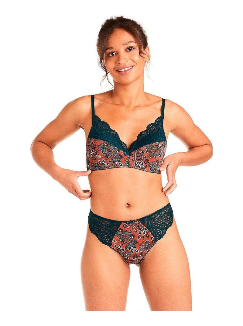 Soutien-gorge sans armatures coques souples METRO - Pomm'Poire Marron - Kiabi