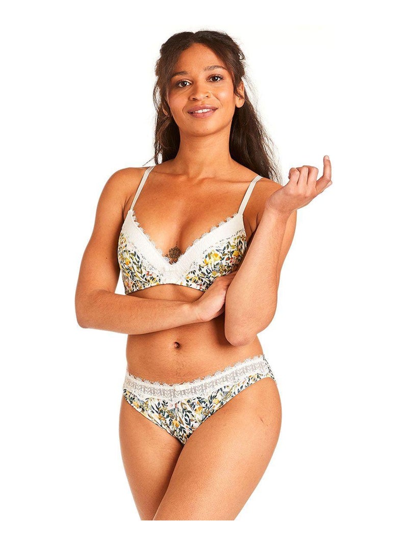 Soutien-gorge sans armatures coques souples PAMOISON - Pomm'Poire Blanc - Kiabi