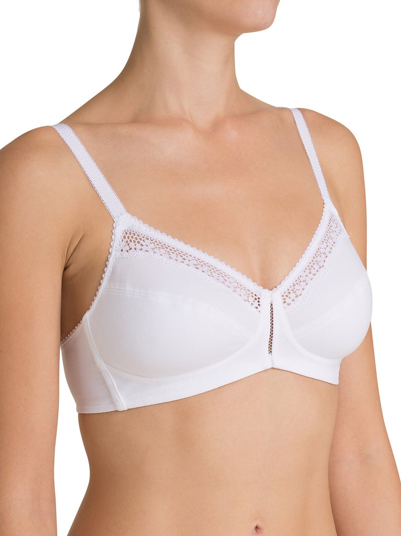 Soutien-gorge sans armatures COTTON BEAUTY Blanc - Kiabi