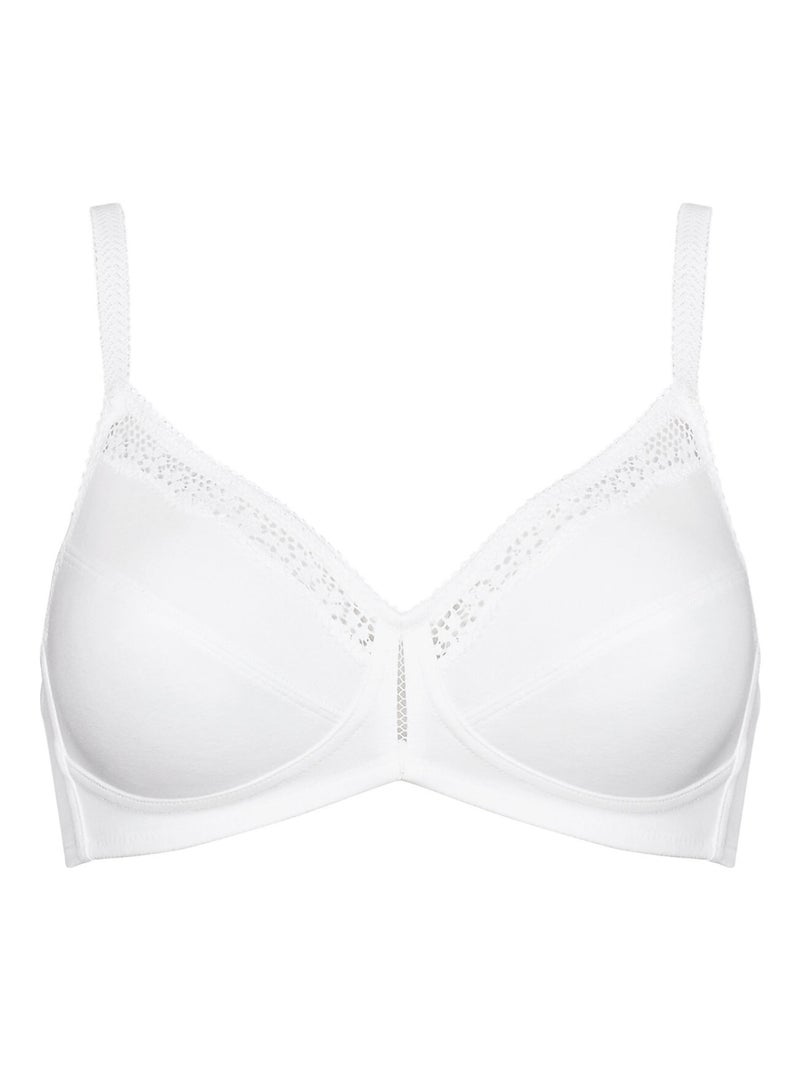 Soutien-gorge sans armatures COTTON BEAUTY Blanc - Kiabi