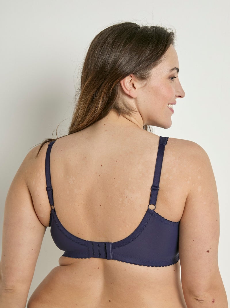 Soutien-gorge sans armatures couvrant dentelle Bleu - Kiabi