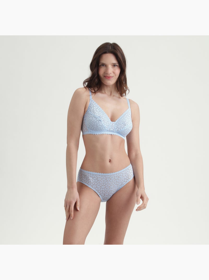 Soutien-gorge sans armatures Daily Dentelle Bleu clair - Kiabi