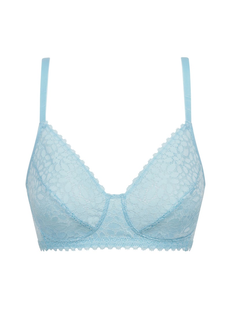 Soutien-gorge sans armatures Daily Dentelle Bleu clair - Kiabi