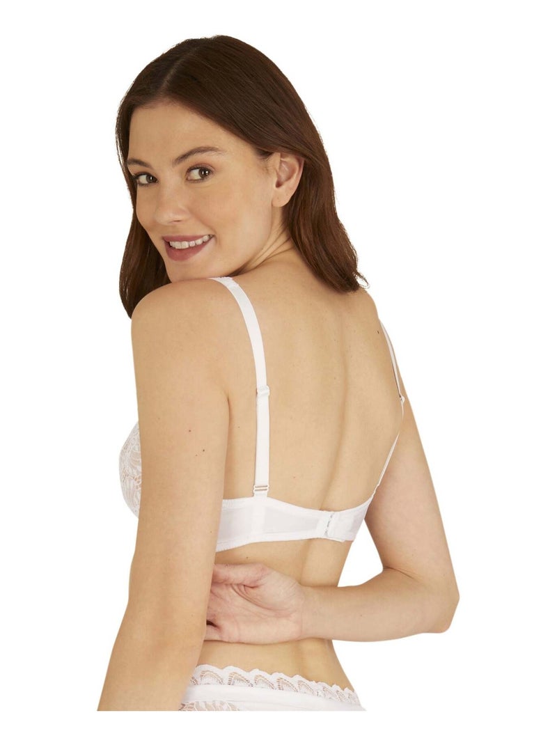 Soutien-gorge sans armatures DENTELLE AUDACIEUSE Blanc - Kiabi