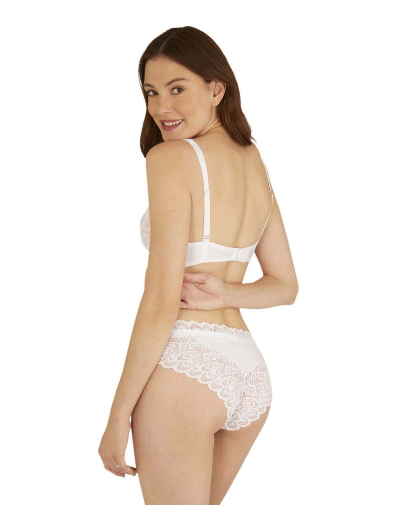 Soutien-gorge sans armatures DENTELLE AUDACIEUSE Blanc - Kiabi
