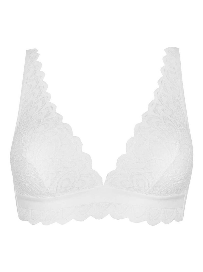 Soutien-gorge sans armatures DENTELLE AUDACIEUSE Blanc - Kiabi
