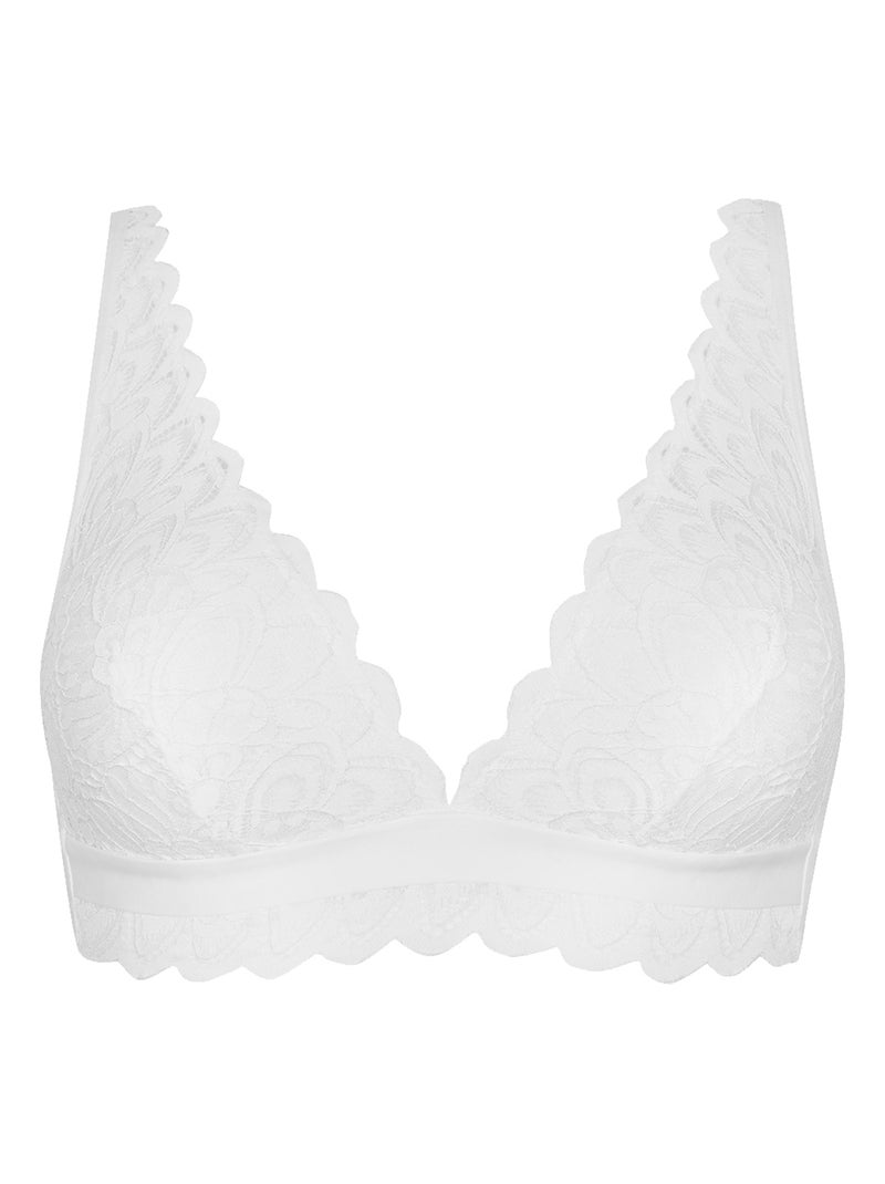 Soutien-gorge sans armatures DENTELLE AUDACIEUSE Blanc - Kiabi