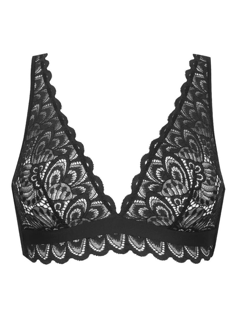 Soutien-gorge sans armatures DENTELLE AUDACIEUSE Noir - Kiabi